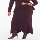 Intarsia Knit Trumpet Maxi Skirt image number null