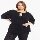 Tie-Neck Jacquard Knit Tunic image number null
