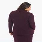 Button-Up Intarsia Knit Longline Cardigan image number null