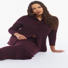 Button-Up Intarsia Knit Longline Cardigan image number null