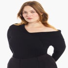 Asymmetric Collar Sweater Top image number null