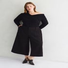 Asymmetric Collar Sweater Top image number null