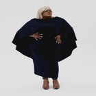 Structured Cape Midi Dress image number null