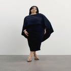 Structured Cape Midi Dress image number null