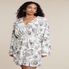 Printed Linen Mini Dress image number null