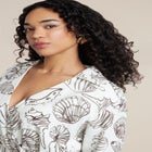 Printed Linen Mini Dress image number null