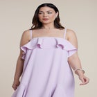Ruffle Detail Maxi Trapeze Dress image number null