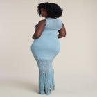 Shell Embellished Sweater Maxi Dress image number null