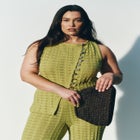 Pointelle Stitch Sweater Vest image number null