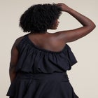 Asymmetric Bubble Crop Top image number null