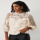 Three-Quarter Sleeve Lace Blouse image number 0
