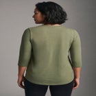 Signature 3/4 Sleeve V-Neck Tee image number 1
