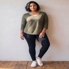 Signature 3/4 Sleeve V-Neck Tee image number 3