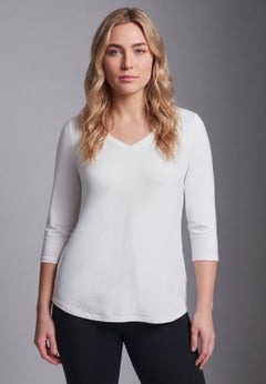 Signature 3/4 Sleeve V-Neck Tee