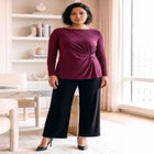 Audrey Draped Buckle Top image number null