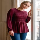 Sela Smocked Long Sleeve Top image number null