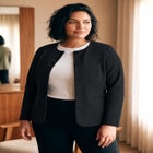 Ponte Button Blazer image number null