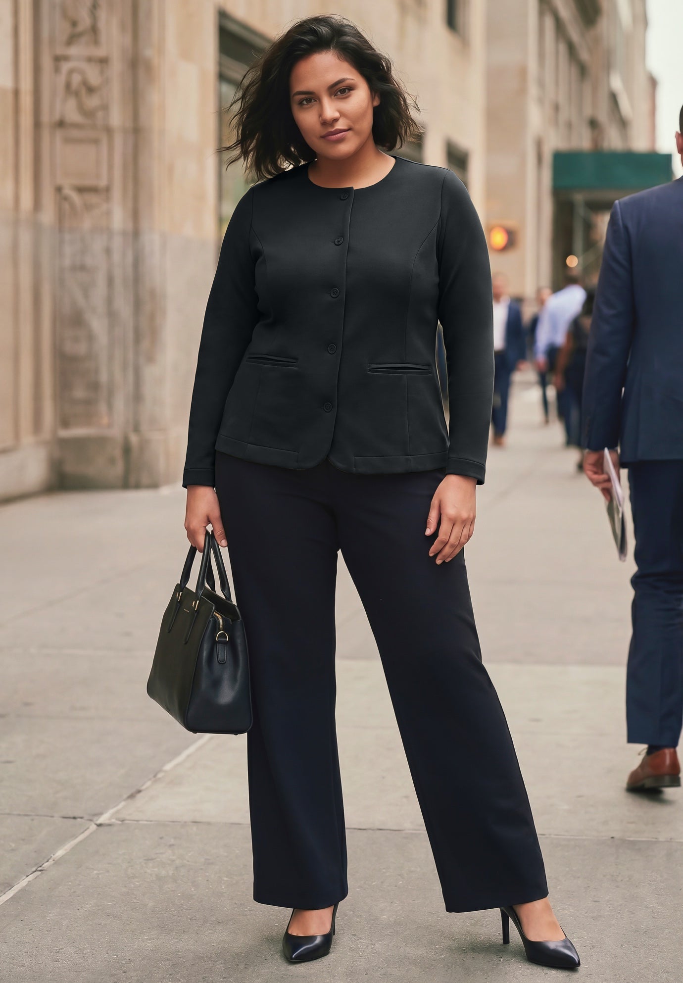 Ponte Button Blazer image number 0