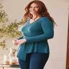 Delia Draped Asymmetrical Top image number 1
