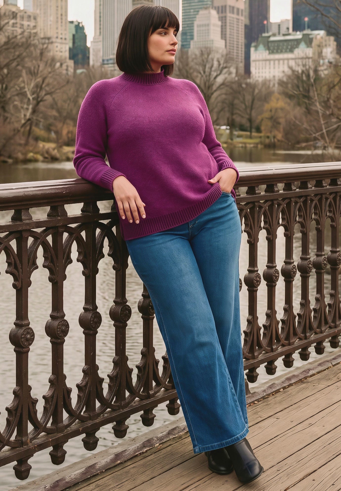 Corinne Contrast Rib Sweater image number 3