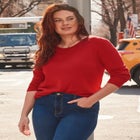 Feather Crew Neck Sweater image number null