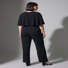 Twist Cape Metallic Jumpsuit image number null
