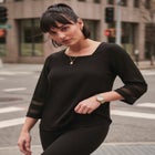 Sheer Bell Sleeve Tunic image number null