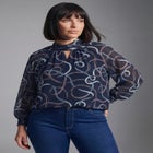 Ruched Keyhole Tunic image number null
