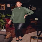 Ruched Keyhole Tunic image number null