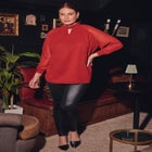 Ruched Keyhole Tunic image number null