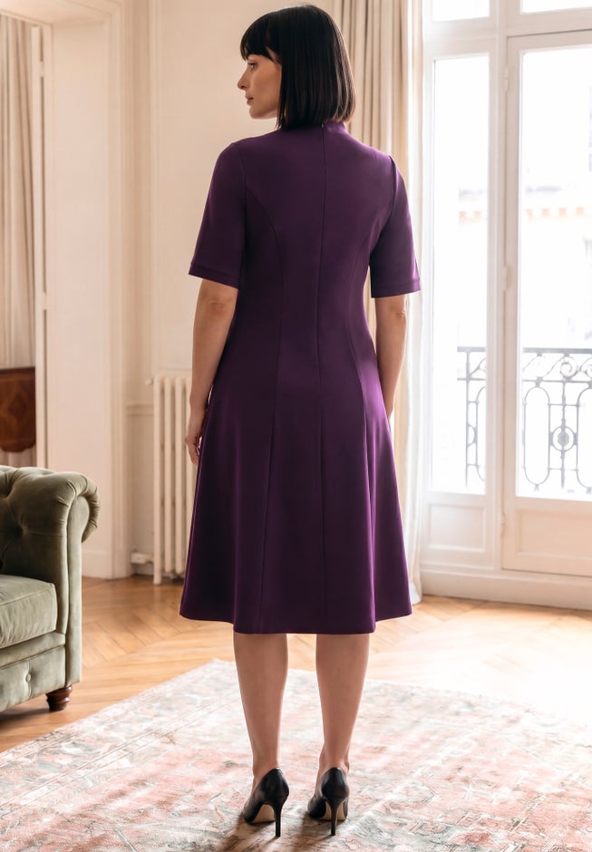 Ponte Fit & Flare Dress image number 1