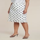Ruffle Hem Knee-Length Skirt image number null