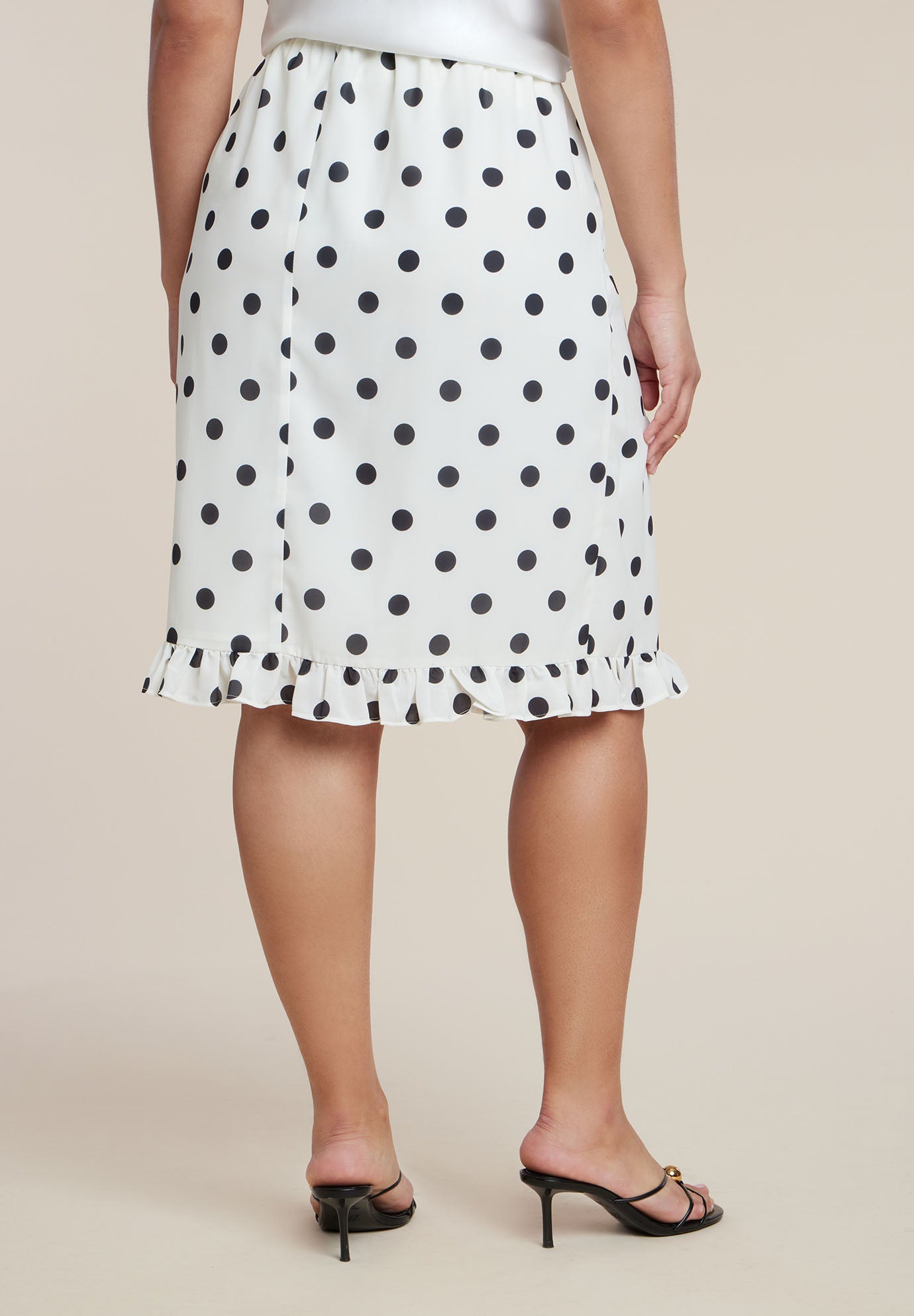 Ruffle Hem Knee-Length Skirt image number 2