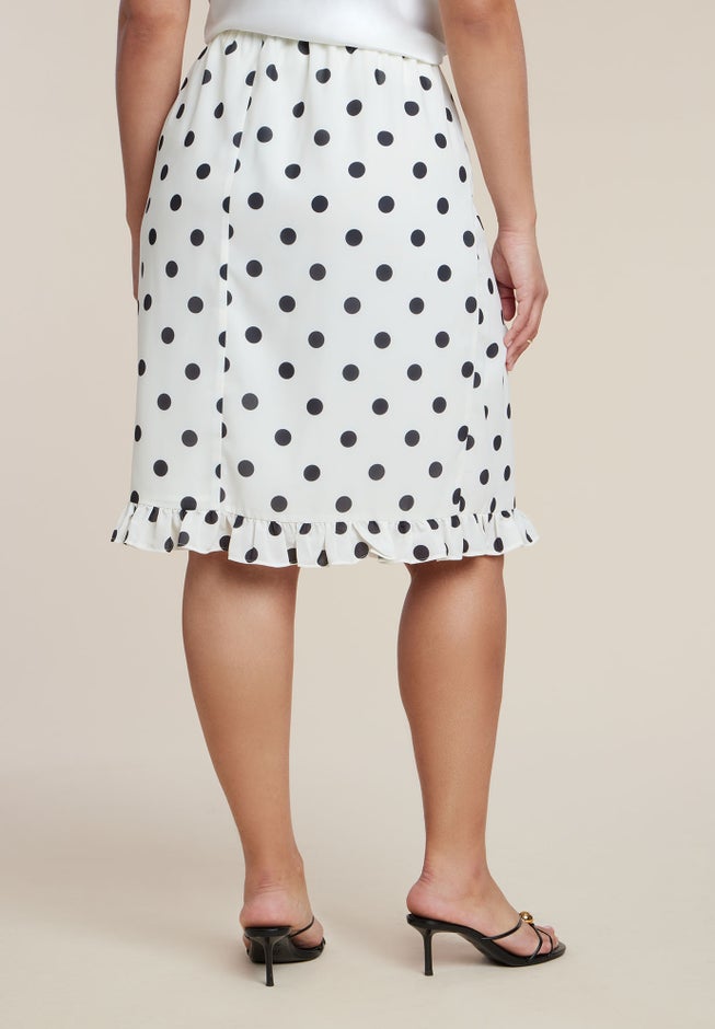 Ruffle Hem Knee-Length Skirt image number 2