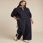Stripe Detail Quarter Zip Sweatshirt image number null
