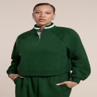 Stripe Detail Quarter Zip Sweatshirt image number null