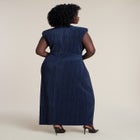 Draped Bodice Plisse Maxi Dress image number null