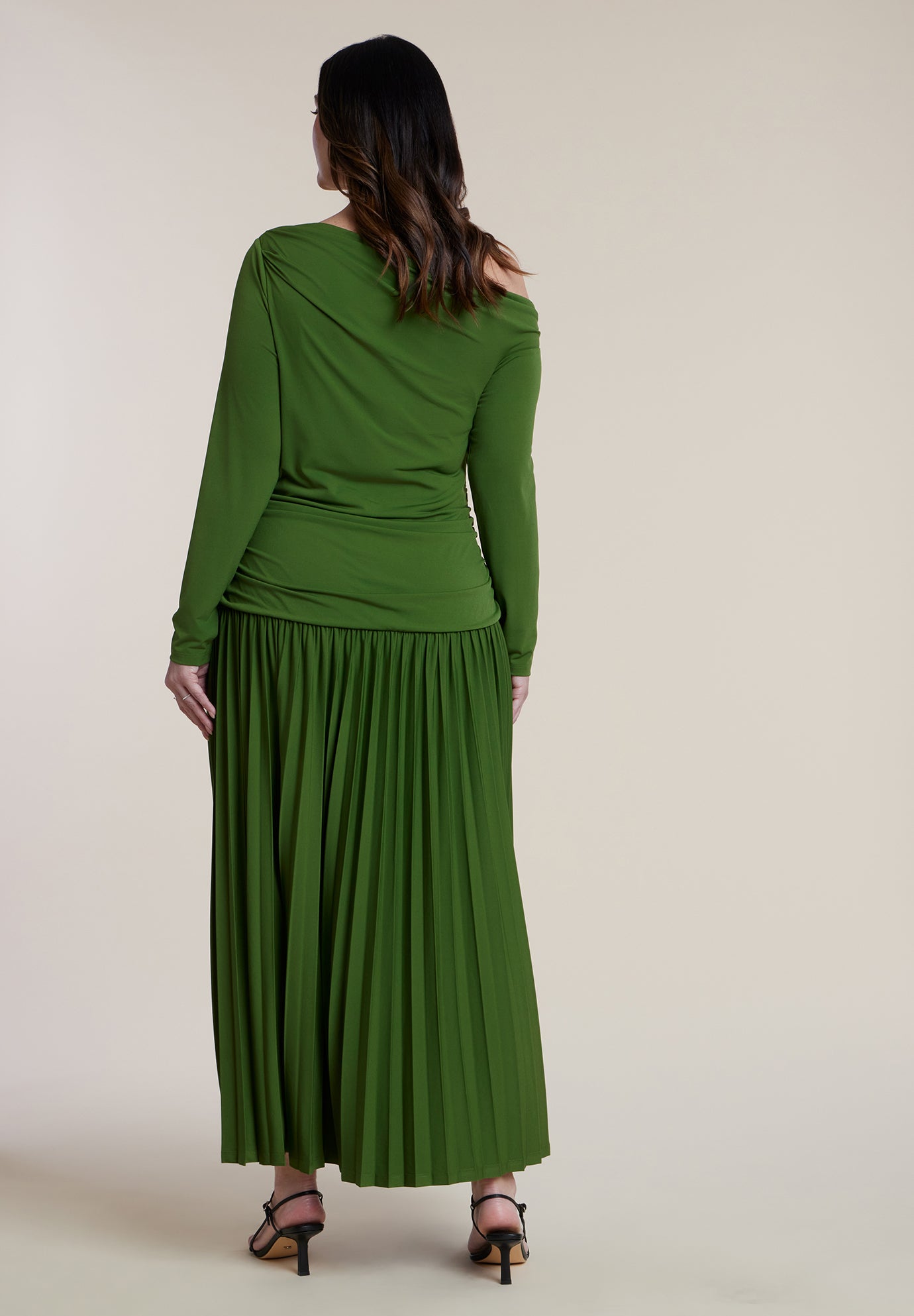 Long Sleeve Drop Waist Maxi Dress image number 2