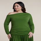 Long Sleeve Drop Waist Maxi Dress image number null