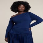 Long Sleeve Drop Waist Maxi Dress image number null