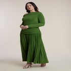 Long Sleeve Drop Waist Maxi Dress image number null