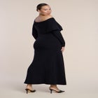 Off The Shoulder Sweater Midi Dress image number 1