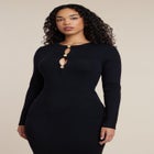 Sweater Button Detail Sweater Maxi Dress image number 2