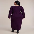 Lettuce Hem Ribbed Sweater Maxi Dress image number 2
