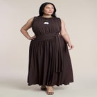 Tie Detail Drop Waist Maxi Dress image number null