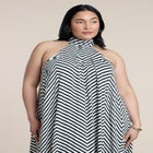 Trapeze Halter Maxi Dress image number null