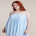 Strapless Draped Midi Dress image number null