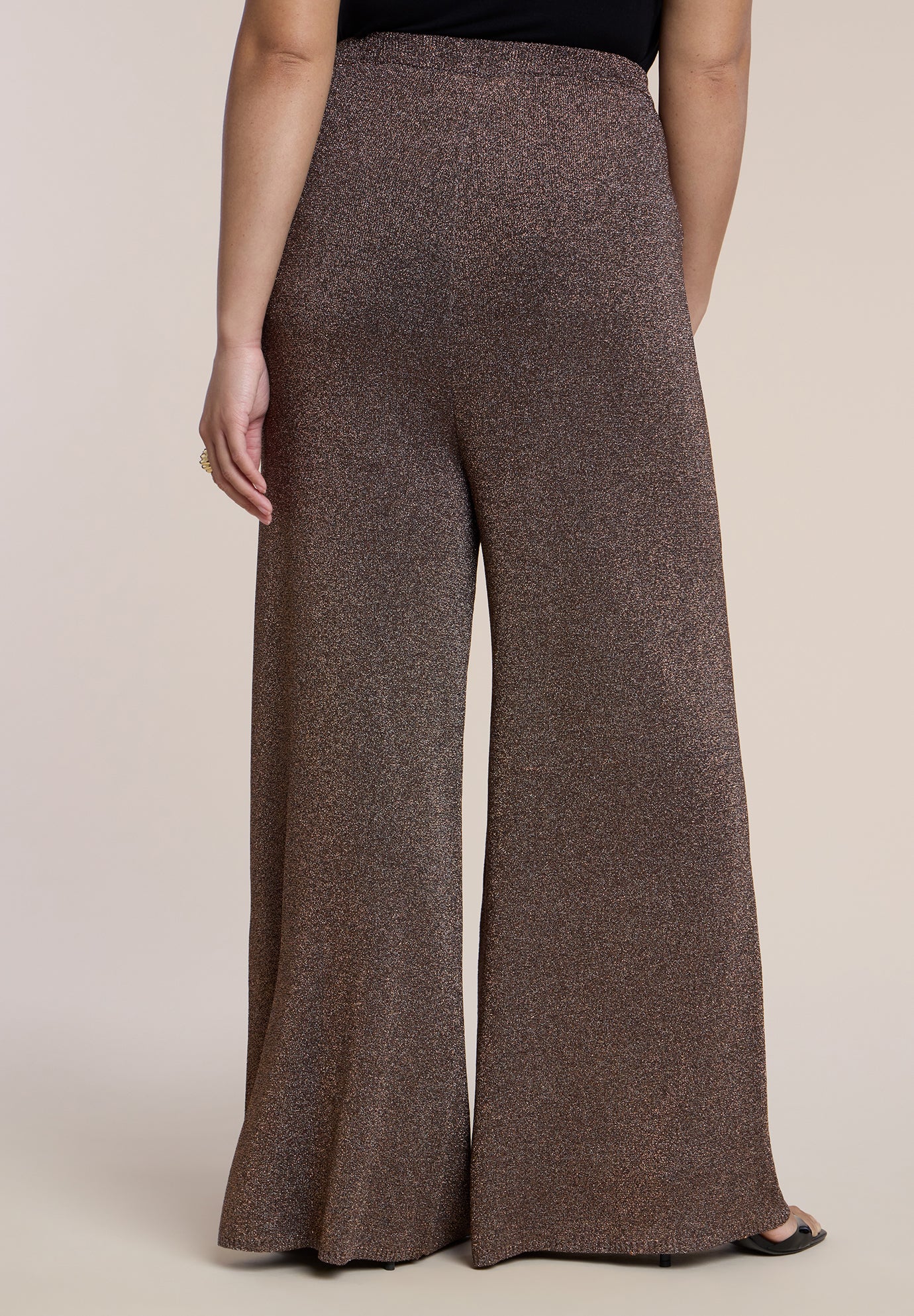 Semi-Sheer Shimmer Sweater Pant image number 3