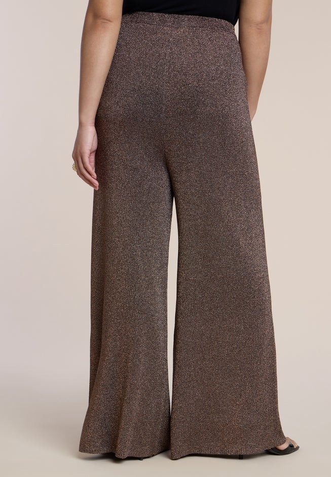 Semi-Sheer Shimmer Sweater Pant image number 3