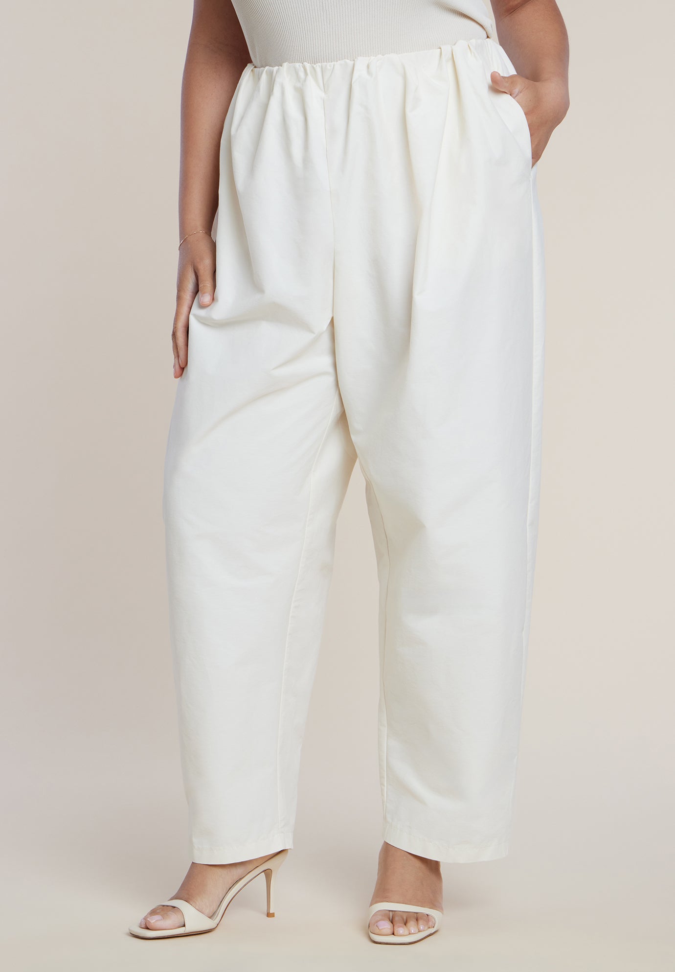 Cotton-Blend Straight Leg Pant image number 1